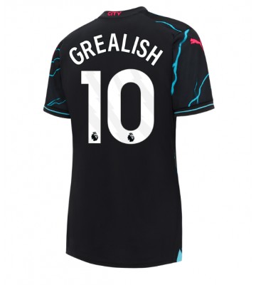 Lacne Ženy Futbalové dres Manchester City Jack Grealish #10 2023-24 Krátky Rukáv - Tretina